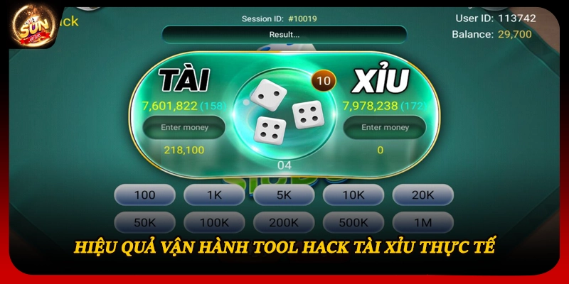 Hiệu quả vận hành tool hack tài xỉu thực tế