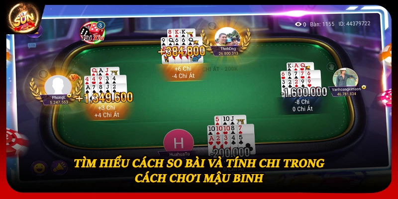 Tìm hiểu cách so bài và tính chi trong cách chơi mậu binh 